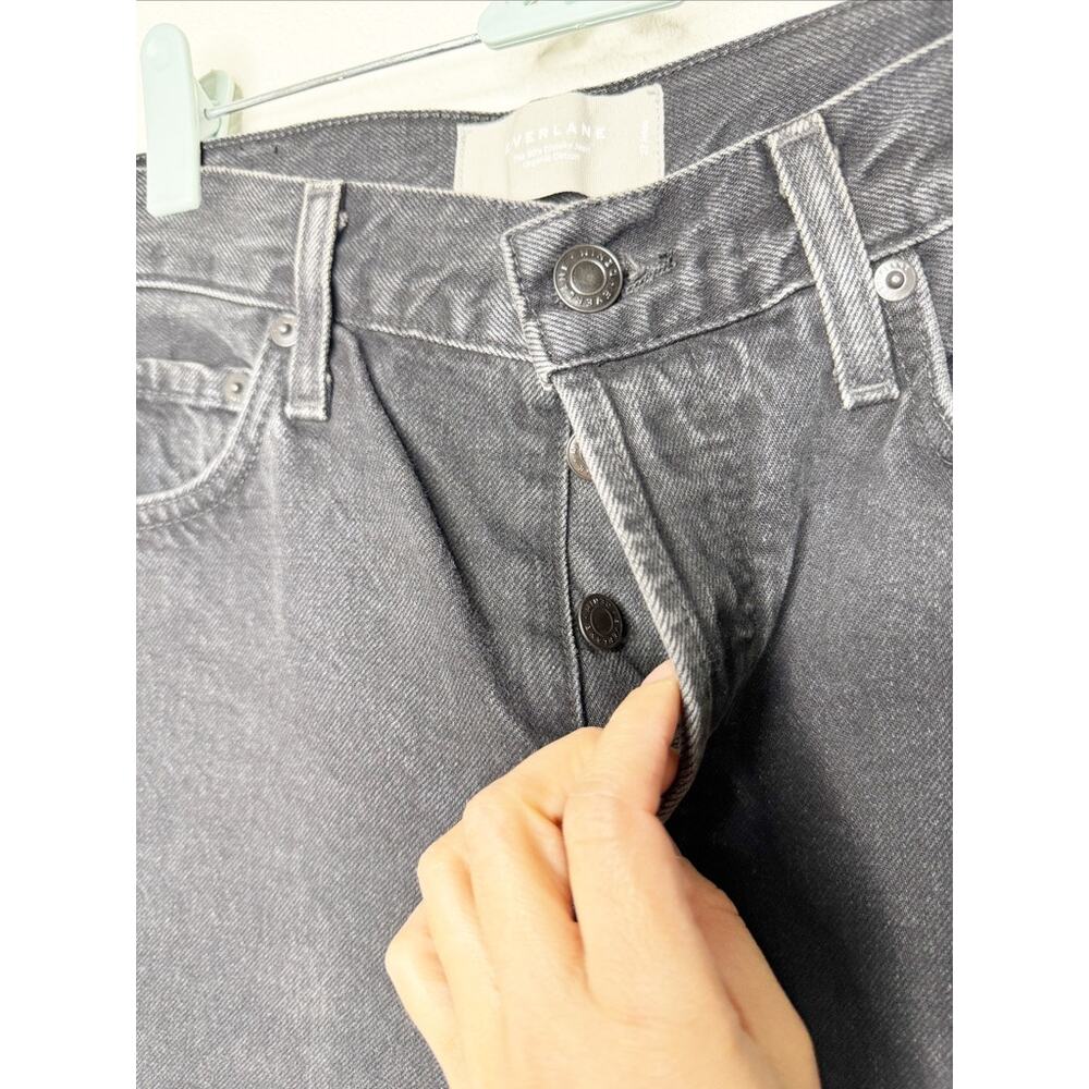 Everlane The 90s Cheeky Jean Button Fly Straight Leg Washed Black 27 Ankle - Picture 6 of 9